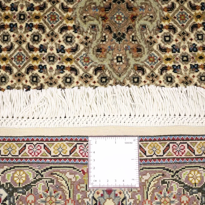 Täbriz - 50 Raj Teppich 101x152cm - Perserteppich - olivgrün