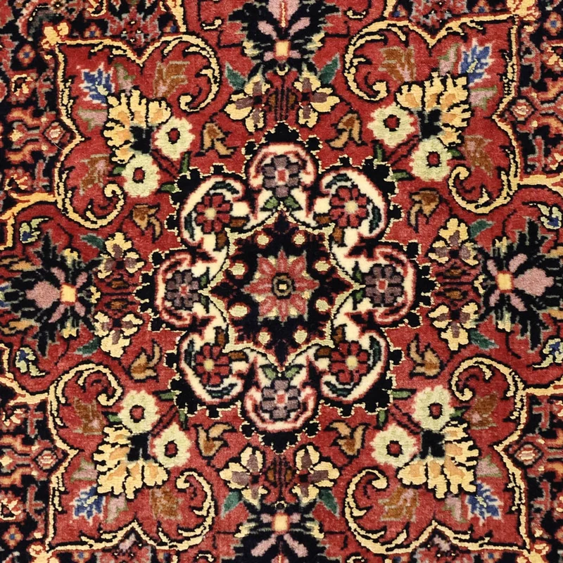 Bidjar Teppich 70x140cm - Perserteppich - dunkelrot