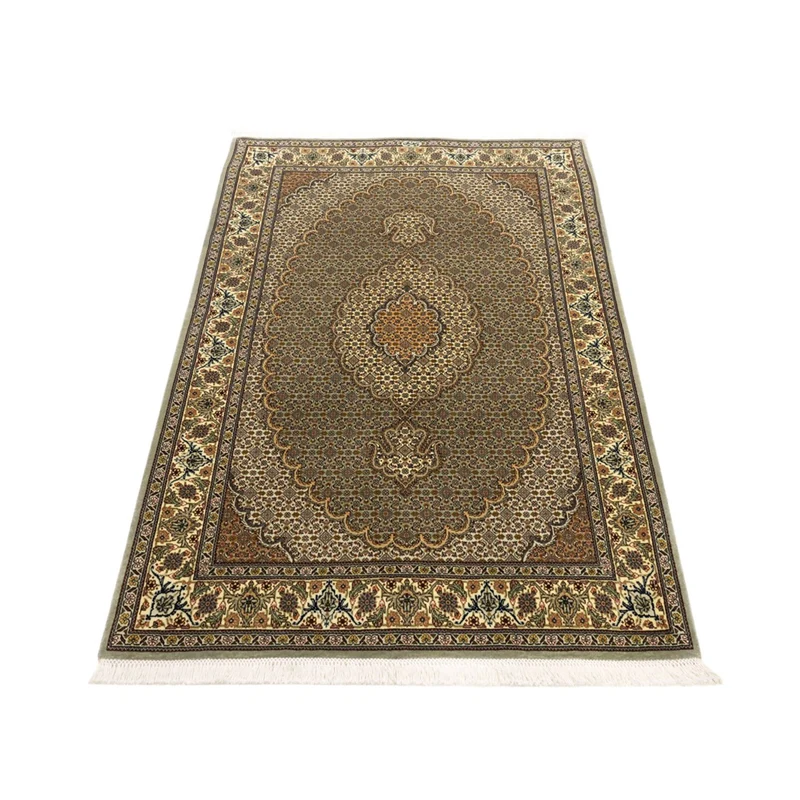 Täbriz - 50 Raj Teppich 100x149cm - Perserteppich - olivgrün