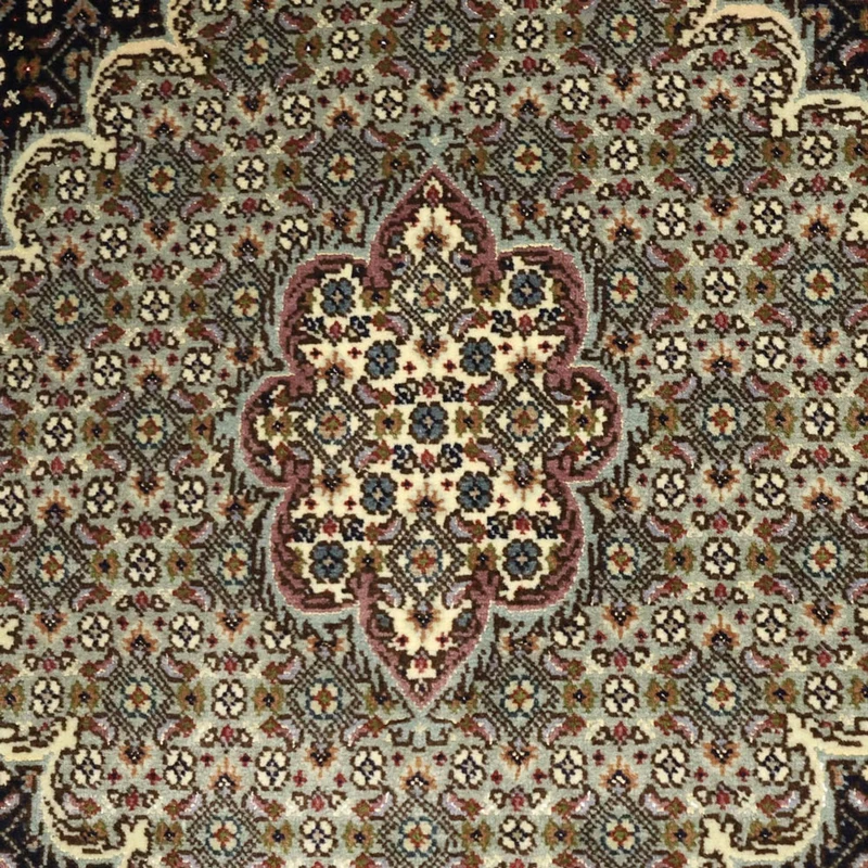Täbriz - 50 Raj Teppich 100x147cm - Perserteppich - dunkelbeige