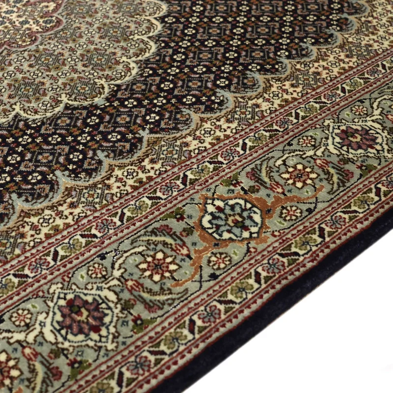 Täbriz - 50 Raj Teppich 100x147cm - Perserteppich - dunkelbeige