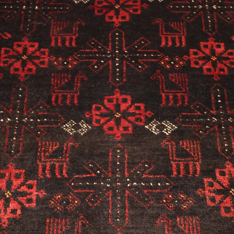 Belutsch Teppich 107x190cm - Orientteppich - dunkelrot
