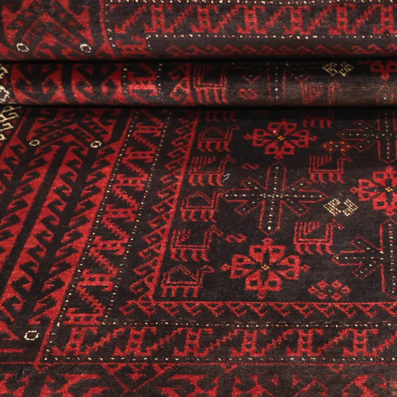 Belutsch Teppich 107x190cm - Orientteppich - dunkelrot