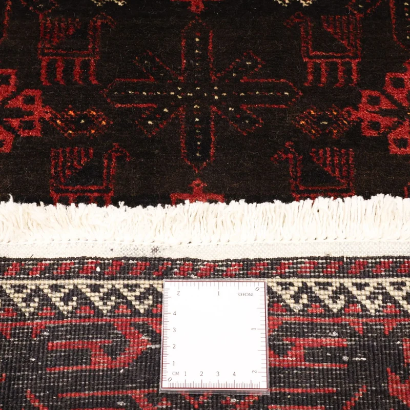 Belutsch Teppich 107x190cm - Orientteppich - dunkelrot