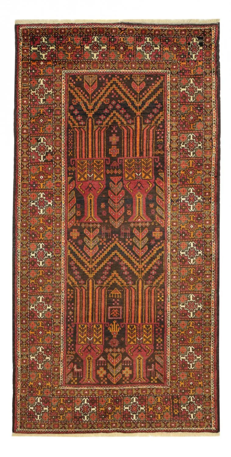 Belutsch Teppich 102x211cm - Orientteppich - mehrfarbig
