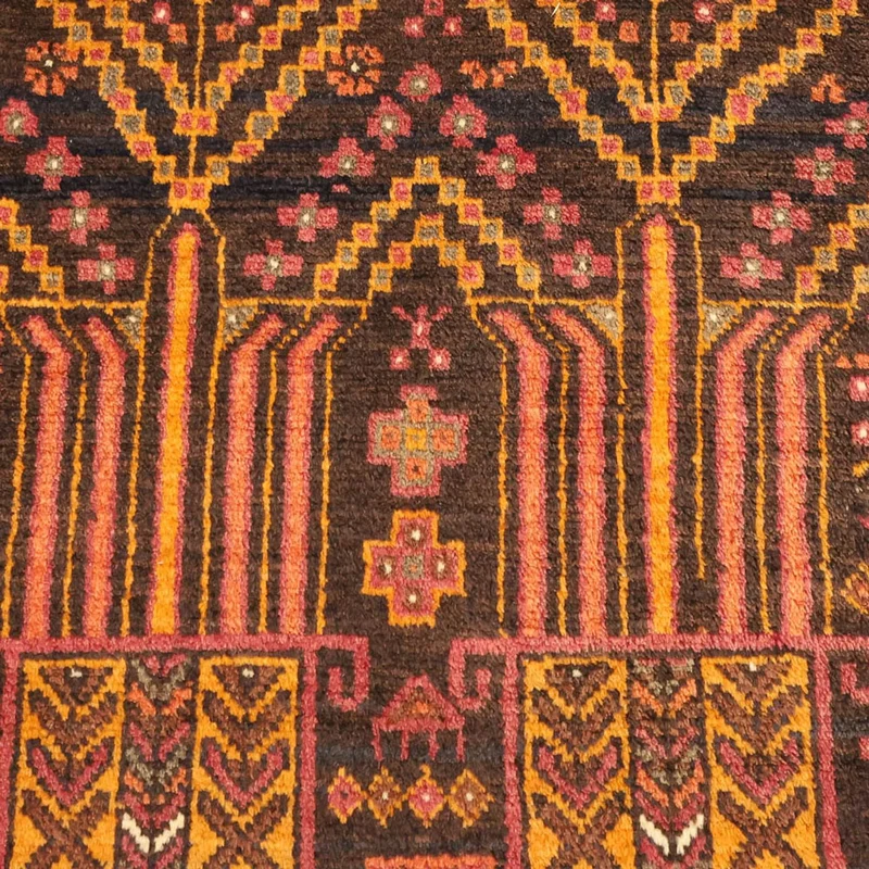 Belutsch Teppich 102x211cm - Orientteppich - mehrfarbig