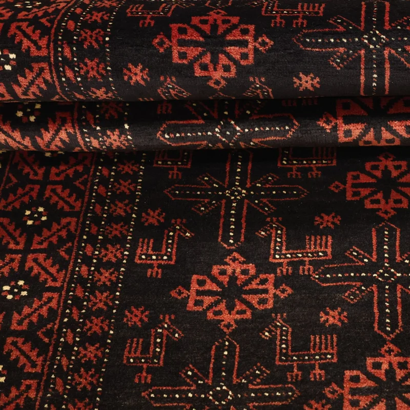Belutsch Teppich 105x197cm - Orientteppich - dunkelrot