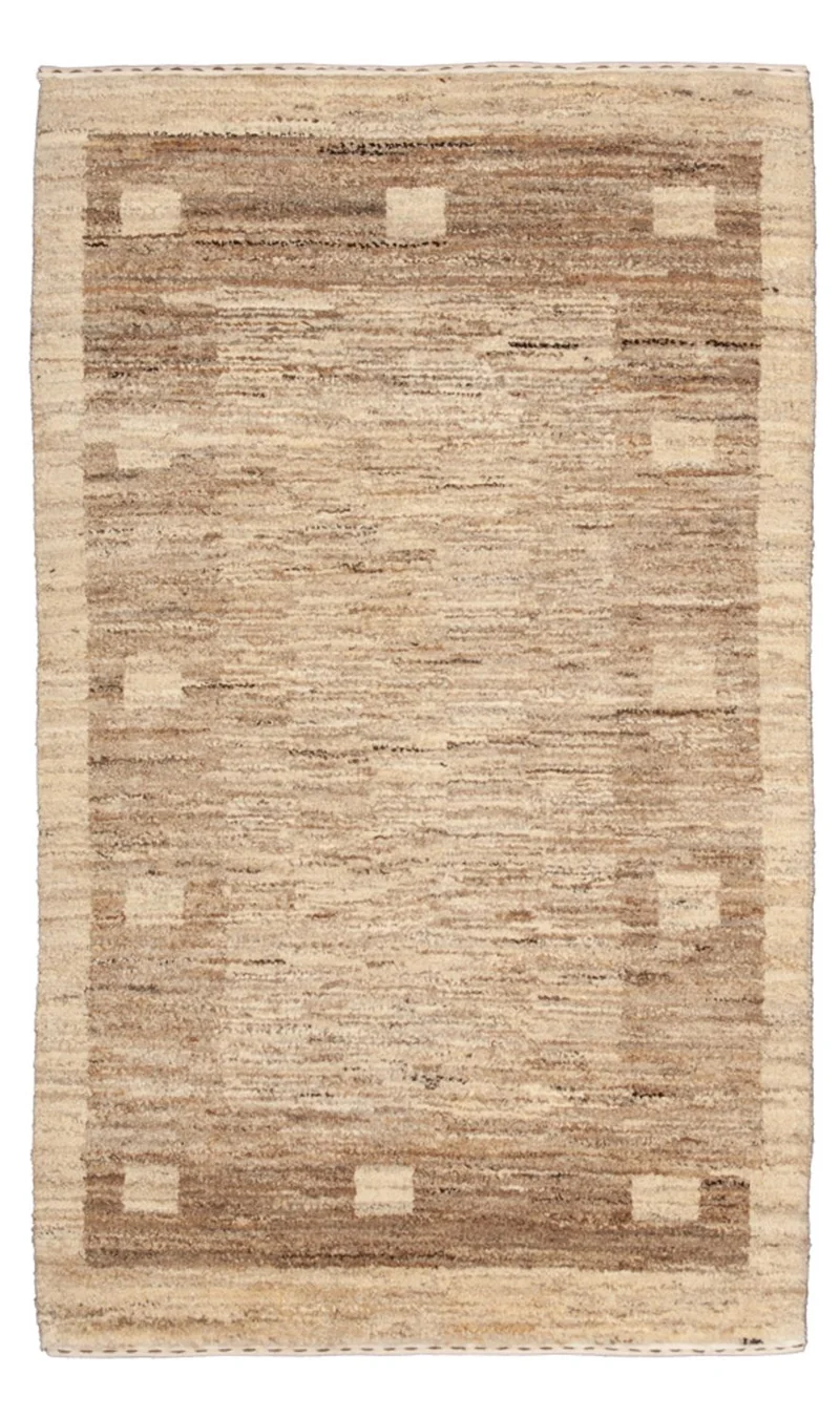 Gabbeh Persisch Teppich 72x127cm - Perserteppich Wollteppich - natur