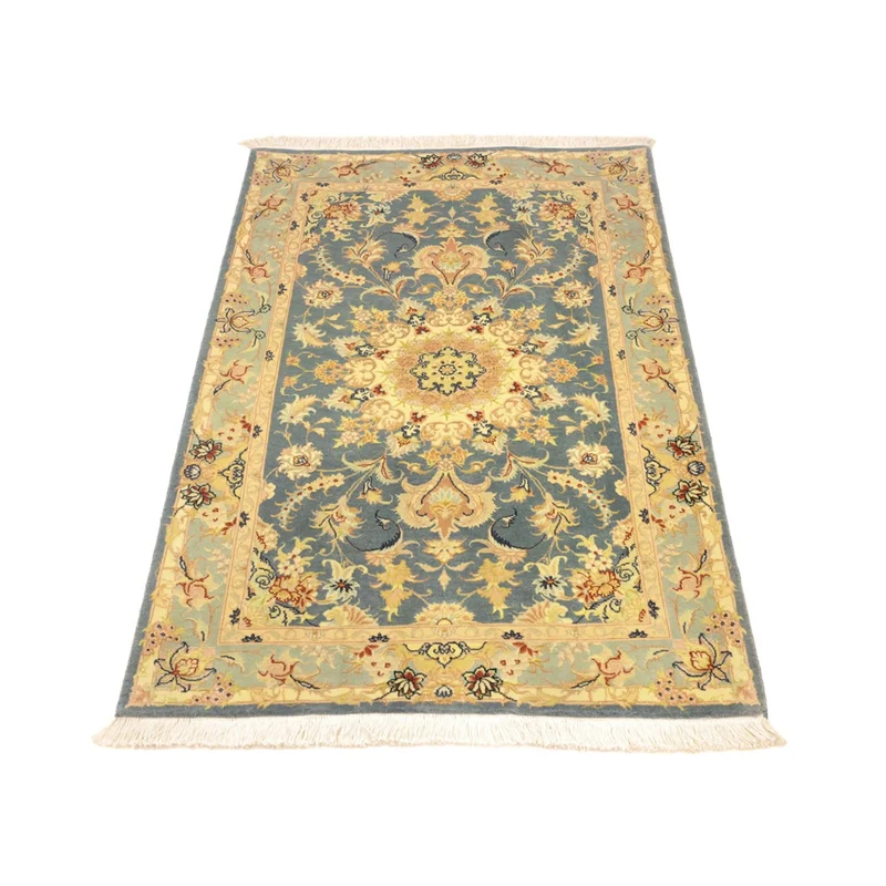 Täbriz - 50 Raj Teppich 81x118cm - Perserteppich - hellblau