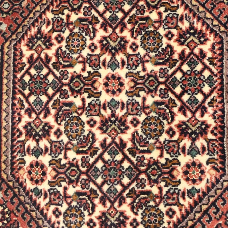Bidjar Teppich 70x136cm - Perserteppich - dunkelrot