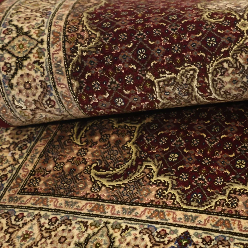Täbriz - 50 Raj Teppich 59x110cm - Perserteppich - dunkelbeige
