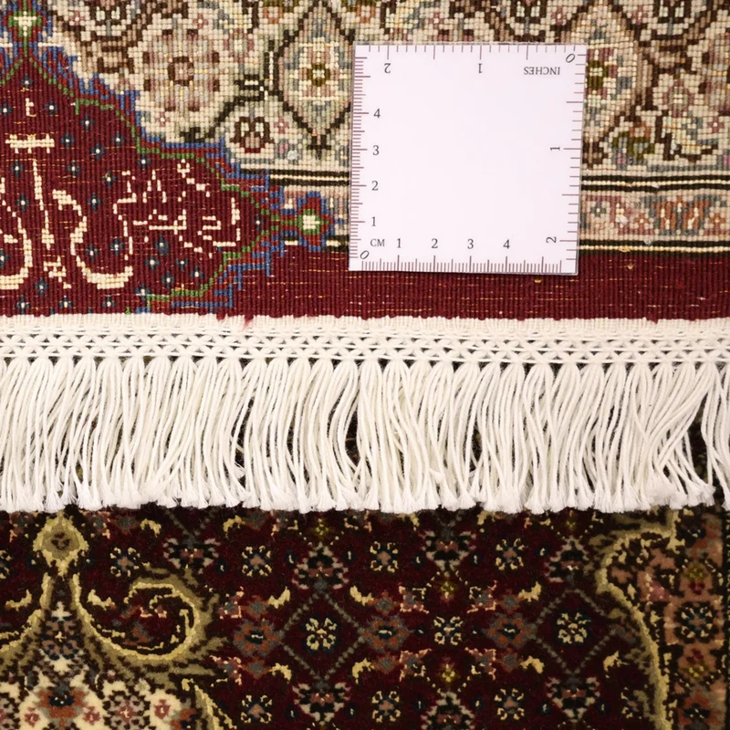 Täbriz - 50 Raj Teppich 59x110cm - Perserteppich - dunkelbeige