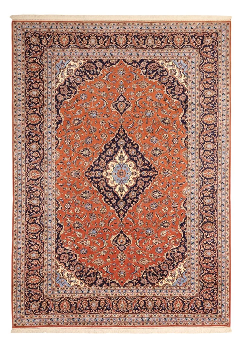 Keshan Teppich 247x343cm - Perserteppich - hellrot