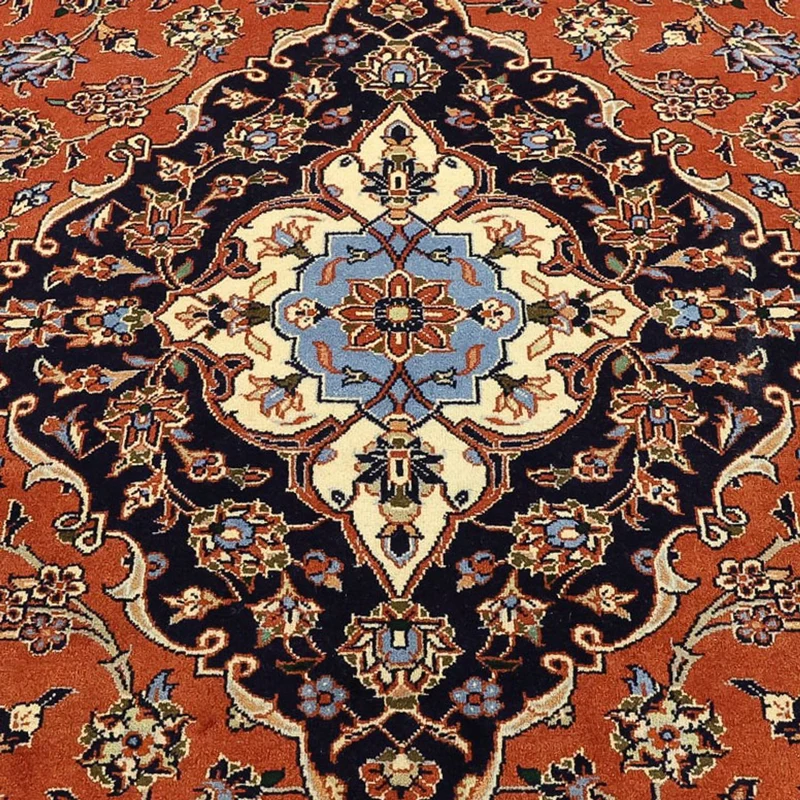 Keshan Teppich 247x343cm - Perserteppich - hellrot