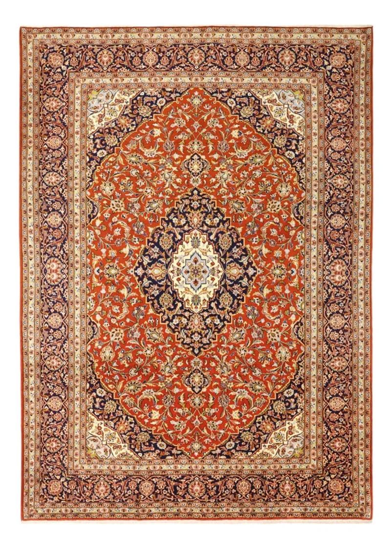 Keshan Teppich 239x332cm - Perserteppich - hellrot