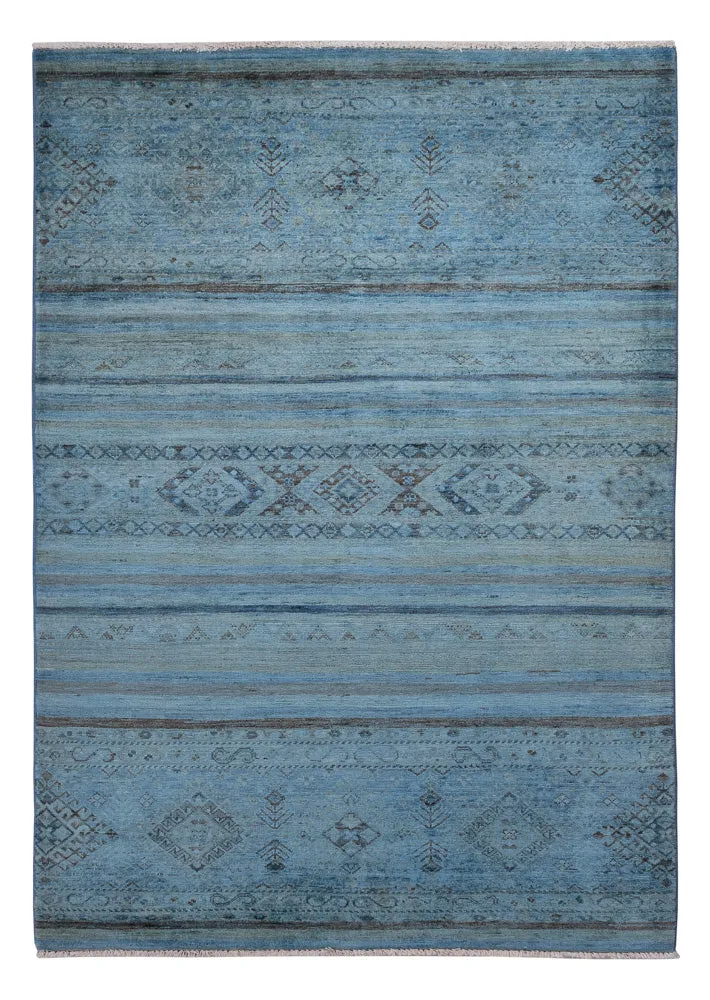 Shal Teppich 124x175cm - Orientteppich - hellblau