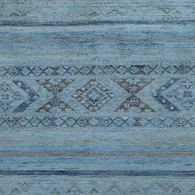 Shal Teppich 124x175cm - Orientteppich - hellblau