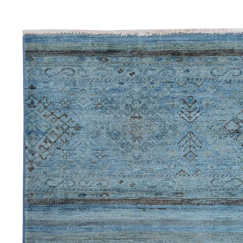 Shal Teppich 124x175cm - Orientteppich - hellblau