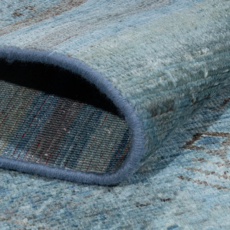 Shal Teppich 124x175cm - Orientteppich - hellblau