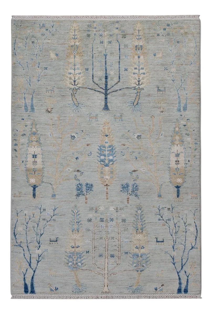 Designer Teppich 120x181cm - silber