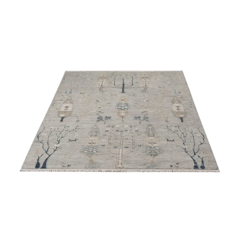 Designer Teppich 120x181cm - silber