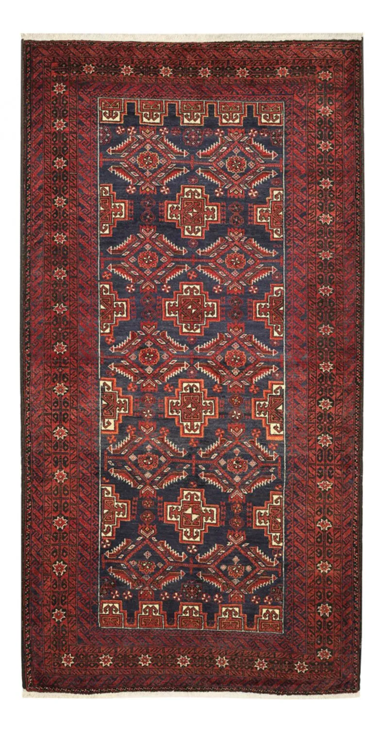 Belutsch Teppich 105x192cm - Orientteppich - dunkelrot