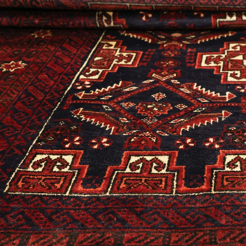 Belutsch Teppich 105x192cm - Orientteppich - dunkelrot