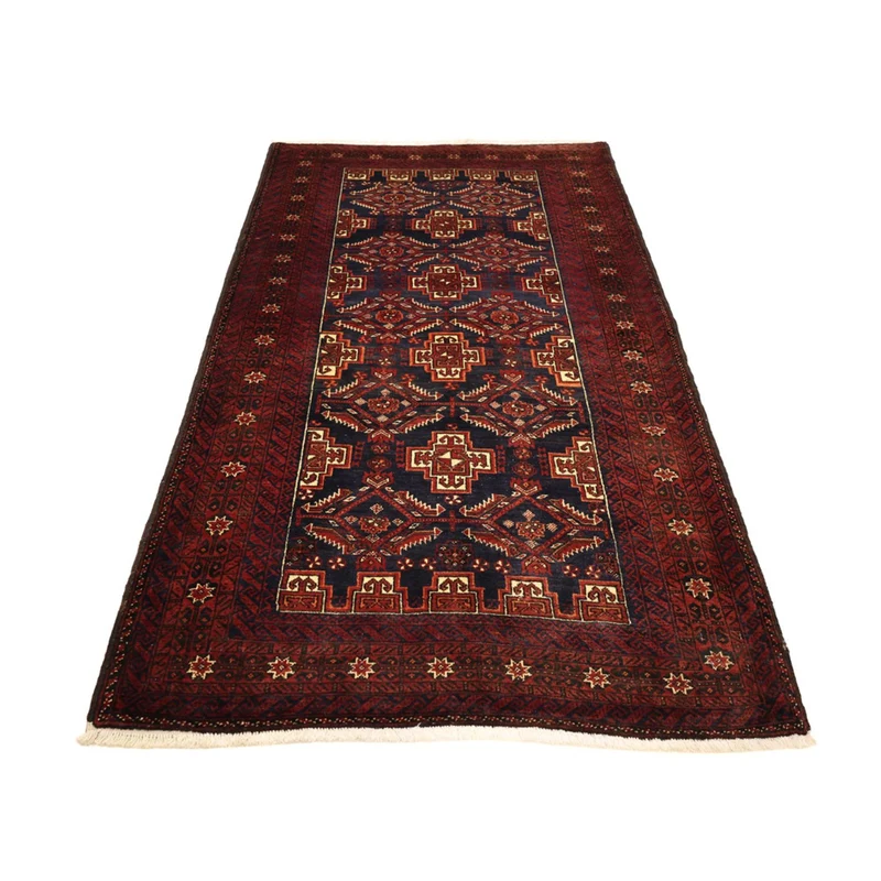 Belutsch Teppich 105x192cm - Orientteppich - dunkelrot