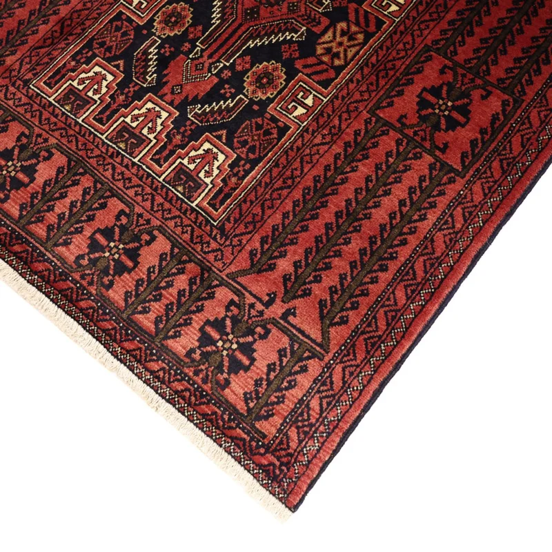 Belutsch Teppich 100x195cm - Orientteppich - dunkelrot