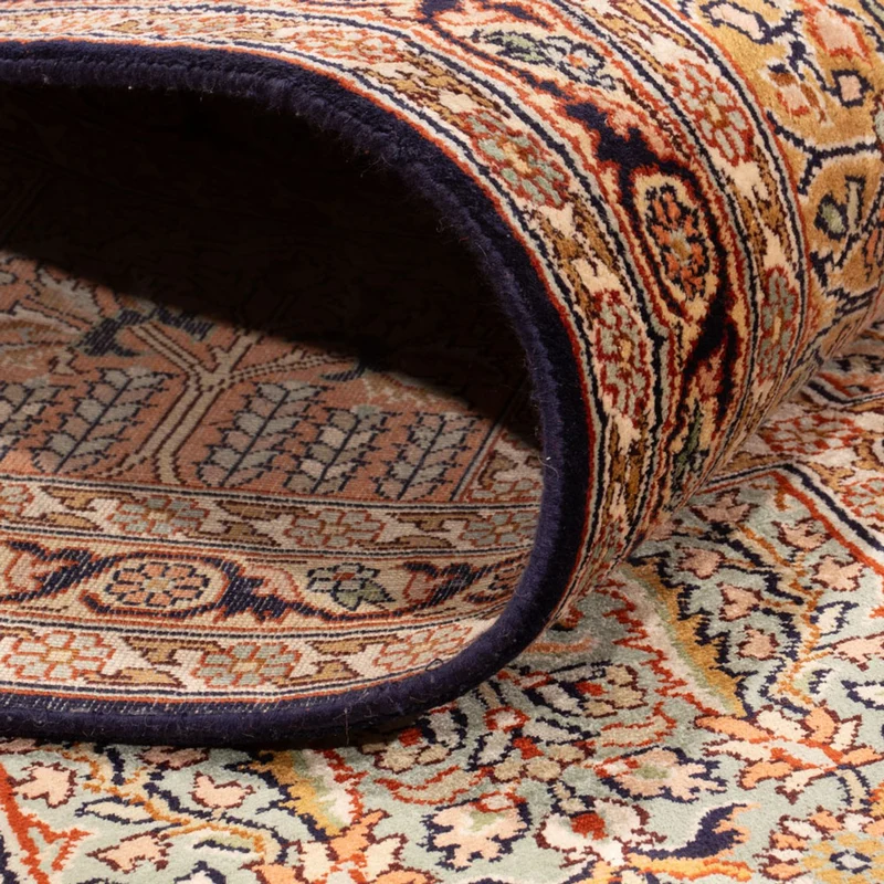 Kaschmir Seide Teppich 242x308cm - Orientteppich - dunkelbeige