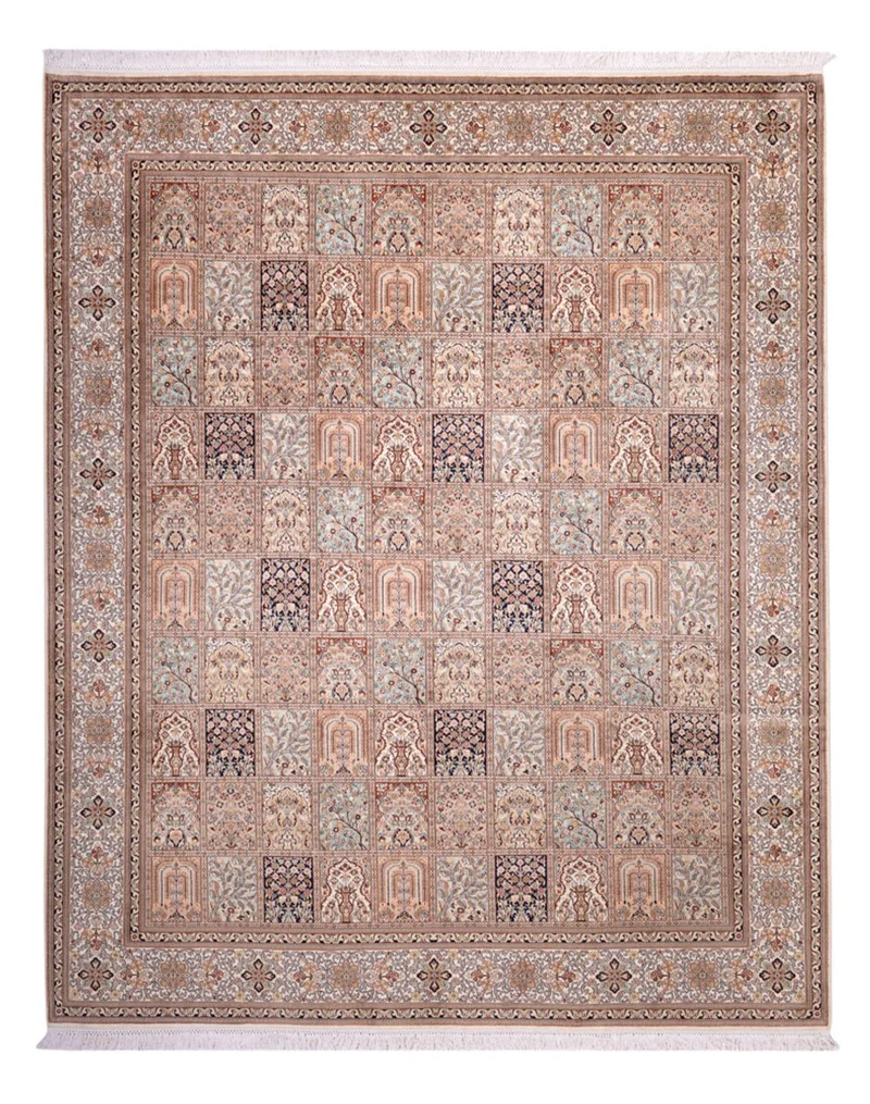 Kaschmir Seide Teppich 246x304cm - Orientteppich - sand