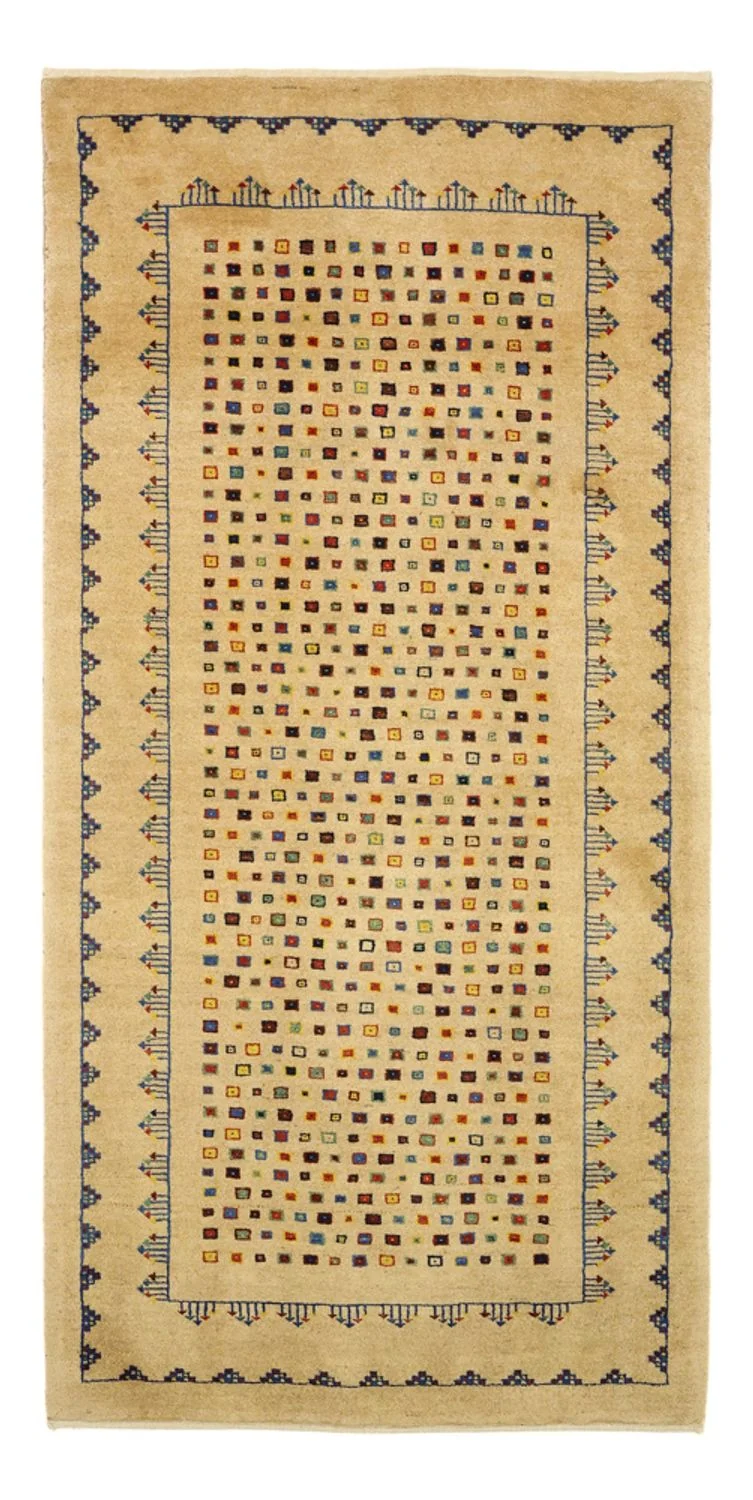 Loribaft Teppich Perser 79x164cm - Orientteppich - gold