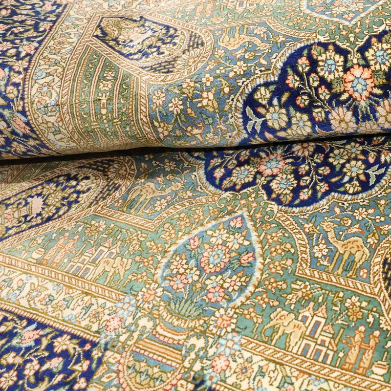 Ghom Teppich 76x126cm - Perserteppich - mehrfarbig