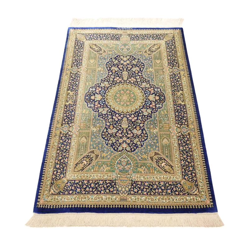 Ghom Teppich 76x126cm - Perserteppich - mehrfarbig