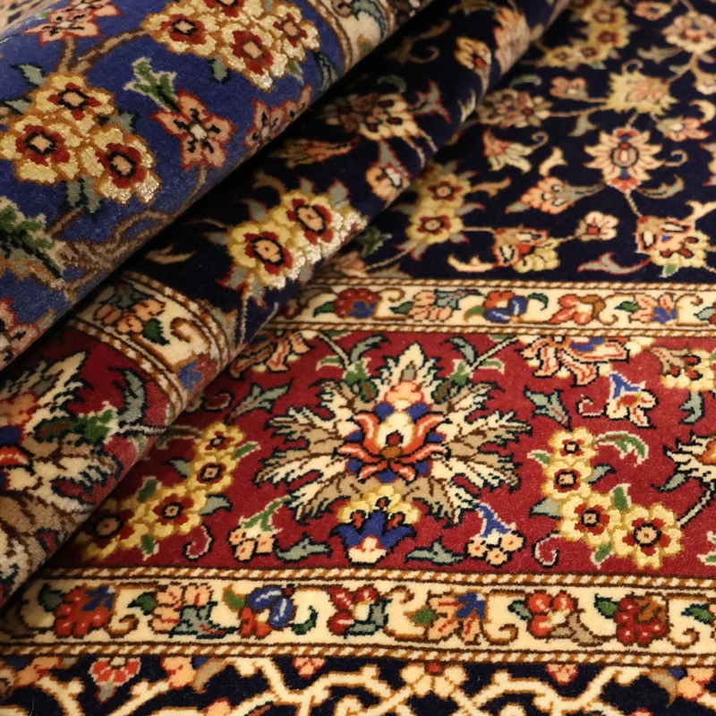 Ghom Teppich 100x154cm - Perserteppich - dunkelbeige