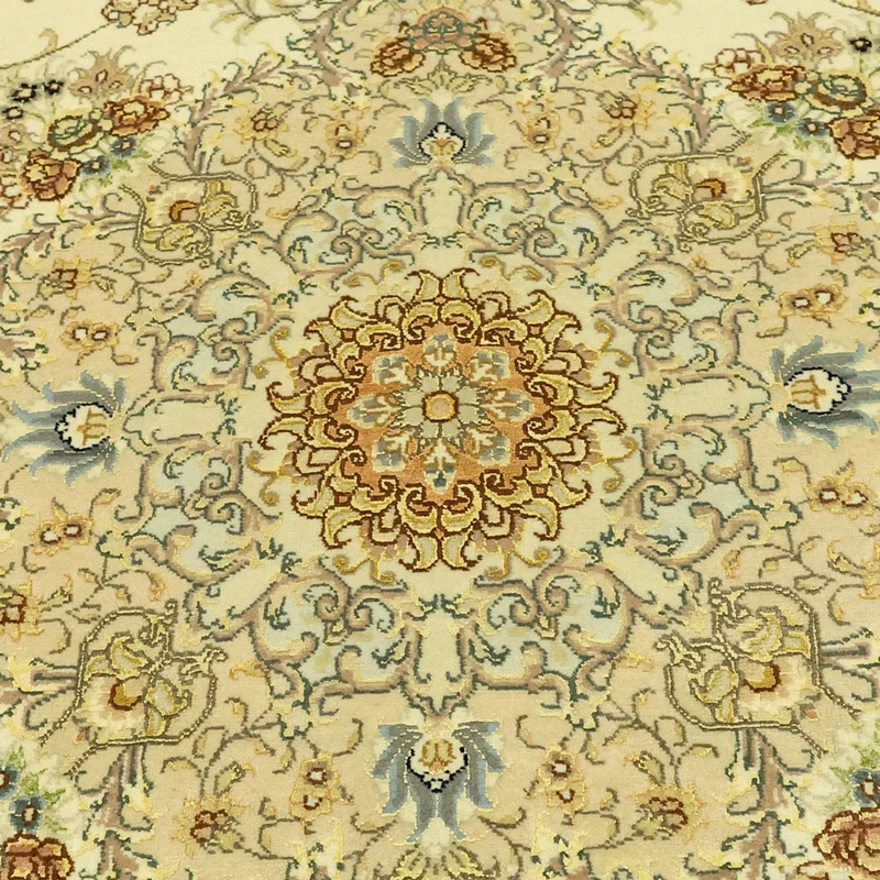 Täbriz - 60 Raj Teppich 145x206cm - Perserteppich - beige