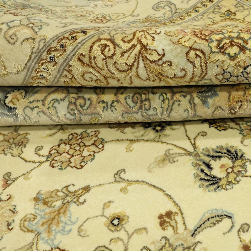 Täbriz - 60 Raj Teppich 145x206cm - Perserteppich - beige