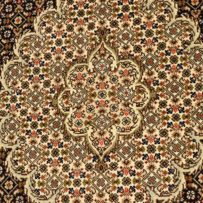 Täbriz - 50 Raj Teppich 102x154cm - Perserteppich - dunkelbeige