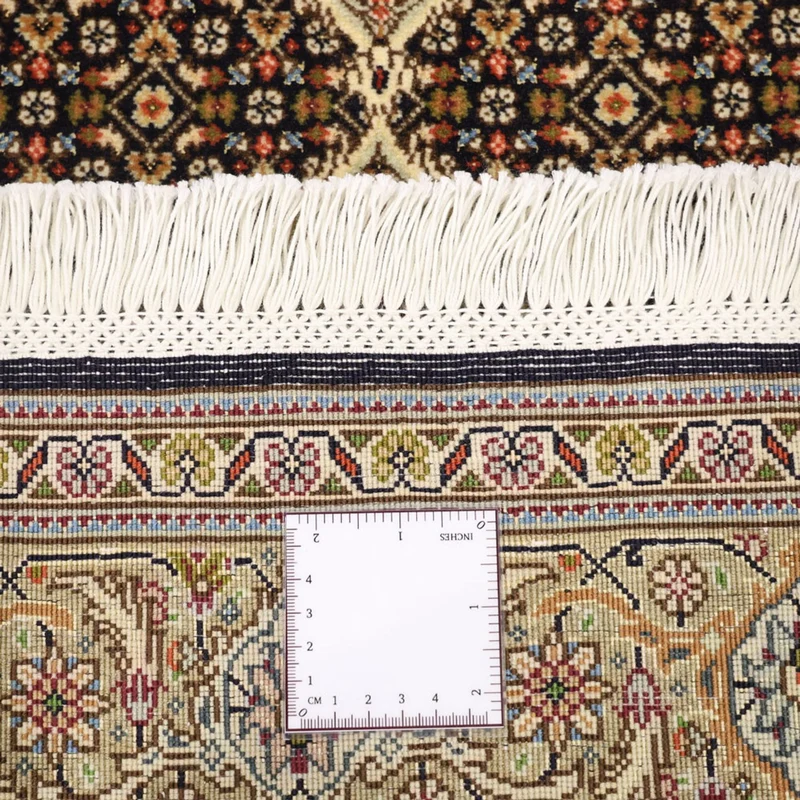Täbriz - 50 Raj Teppich 102x154cm - Perserteppich - dunkelbeige