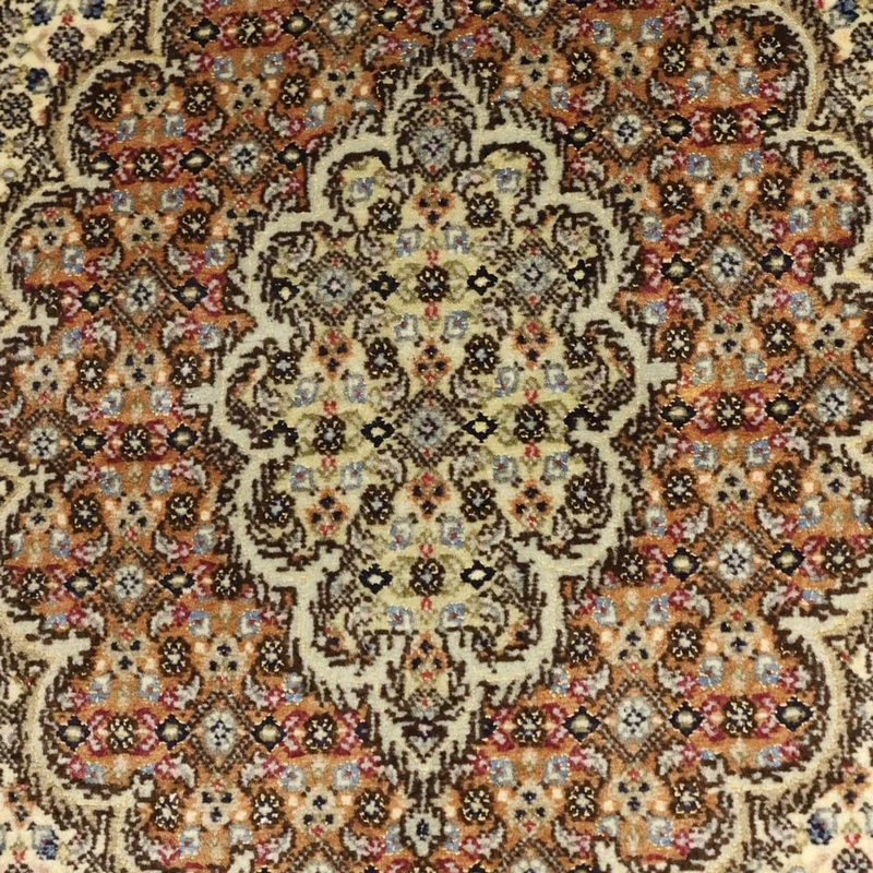 Täbriz - 50 Raj Teppich 102x150cm - Perserteppich - olivgrün