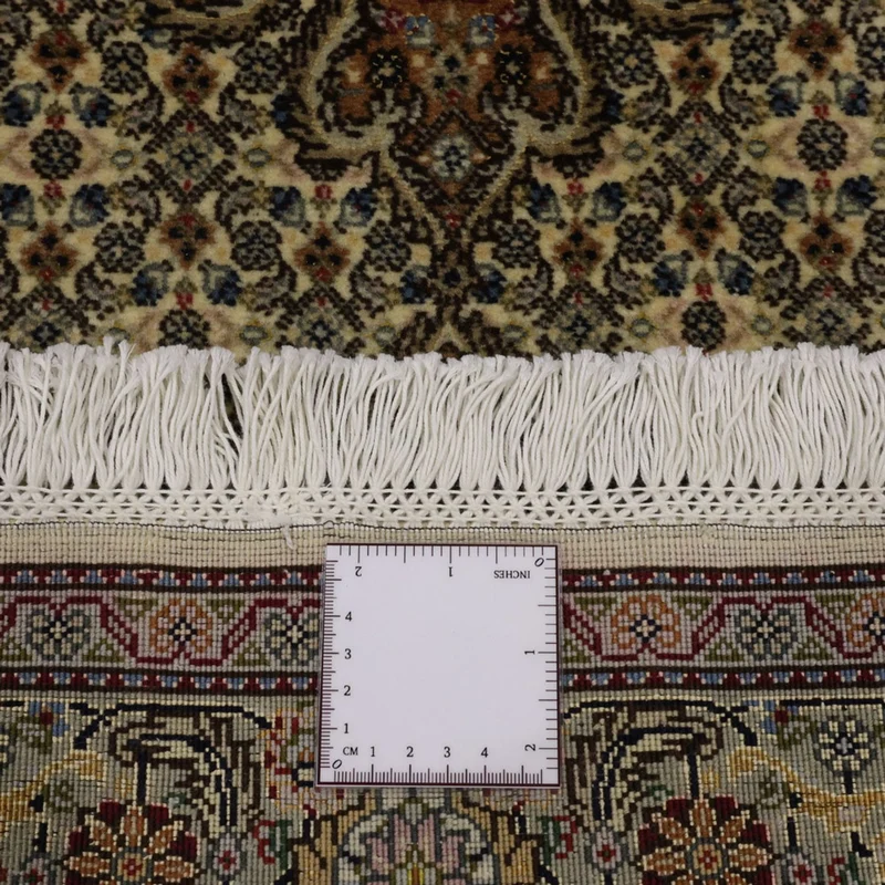 Täbriz - 50 Raj Teppich 102x150cm - Perserteppich - olivgrün