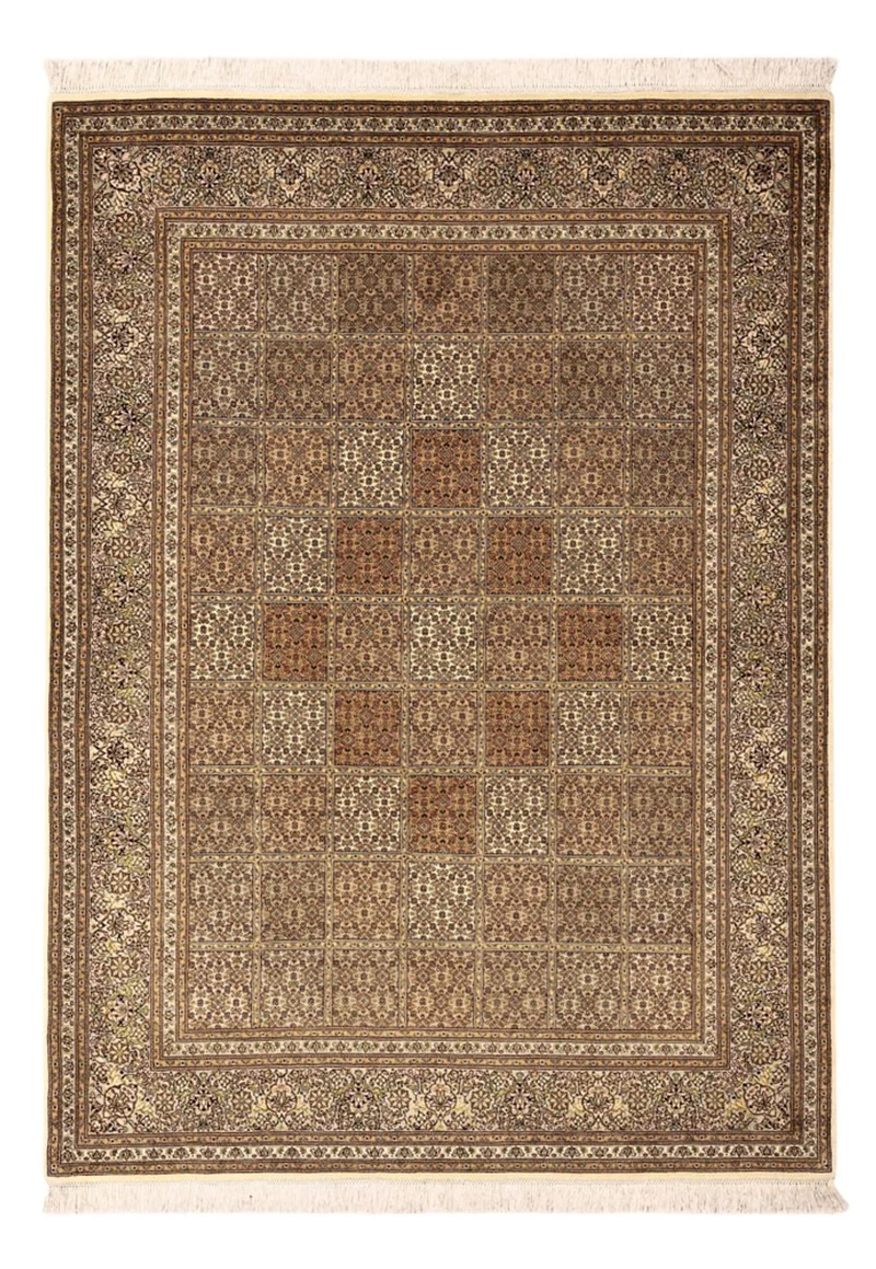 Täbriz - 50 Raj Teppich 151x207cm - Perserteppich - dunkelbeige