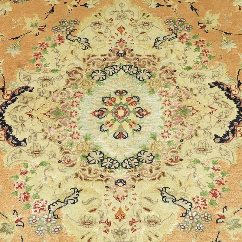 Täbriz - 50 Raj Teppich 153x188cm - Perserteppich - sand