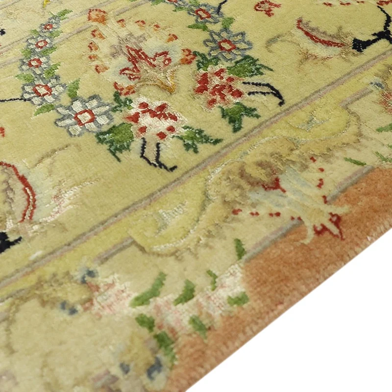 Täbriz - 50 Raj Teppich 153x188cm - Perserteppich - sand