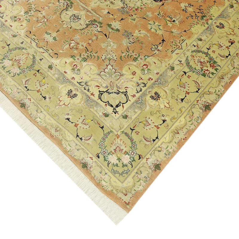 Täbriz - 50 Raj Teppich 153x188cm - Perserteppich - sand