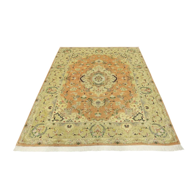 Täbriz - 50 Raj Teppich 153x188cm - Perserteppich - sand