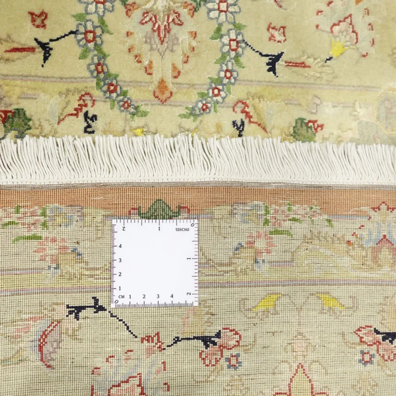 Täbriz - 50 Raj Teppich 153x188cm - Perserteppich - sand