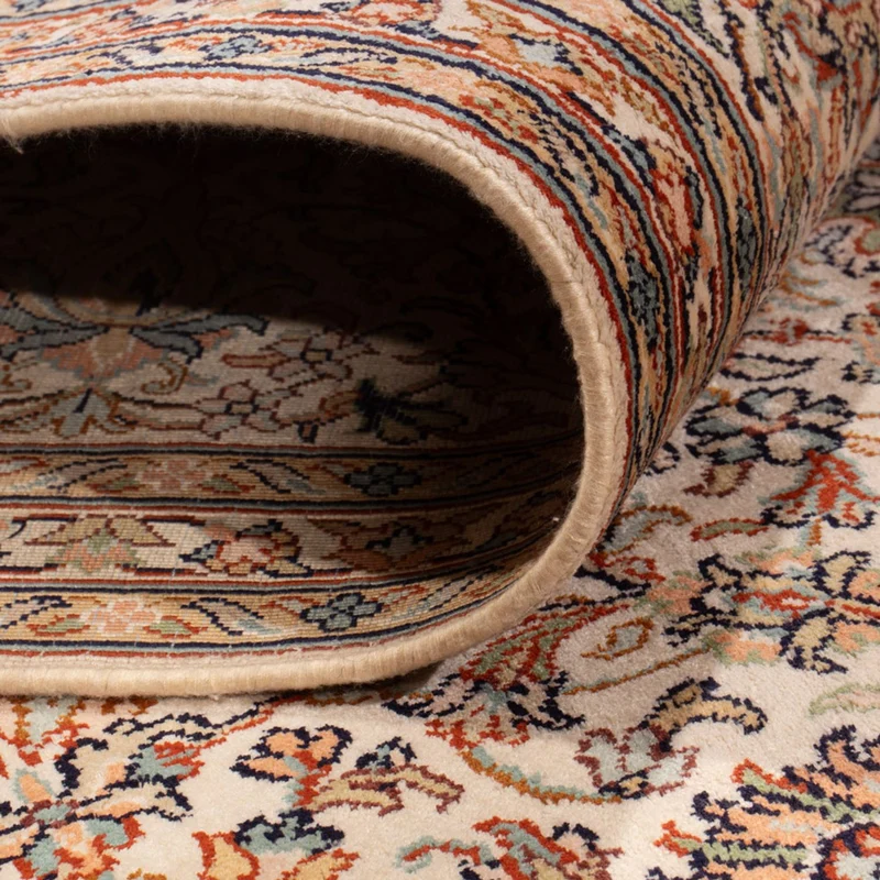 Kaschmir Seide Teppich 216x326cm - Orientteppich - dunkelbeige