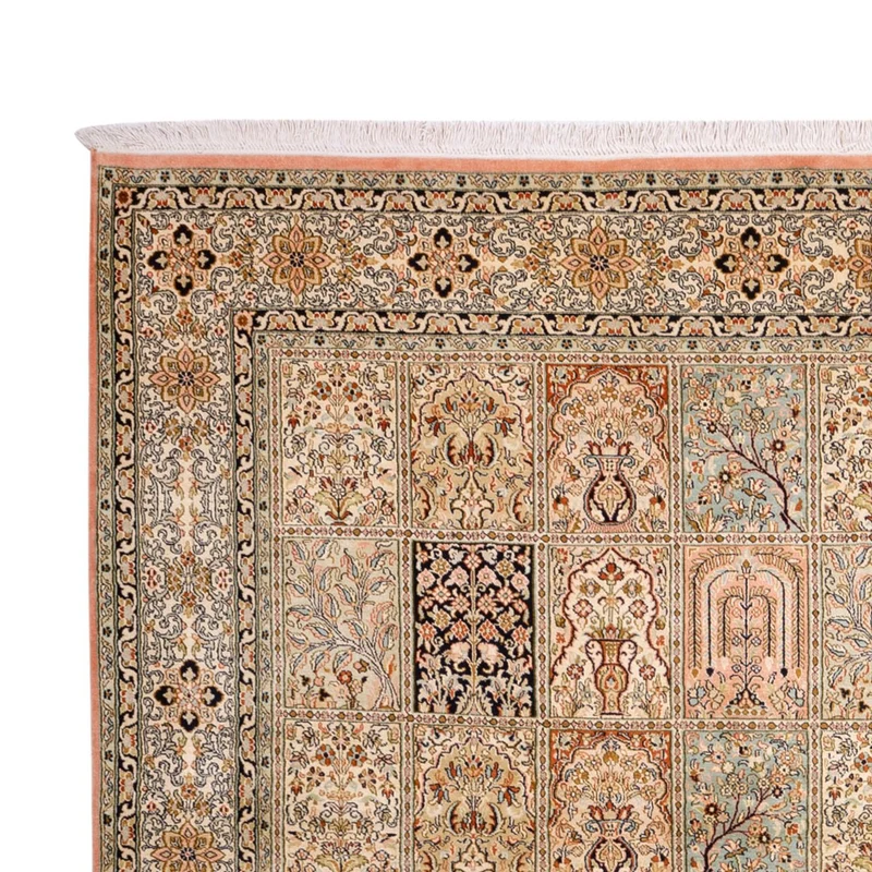 Seidenteppich - Kaschmir Seide - 220 x 316 cm - dunkelbeige