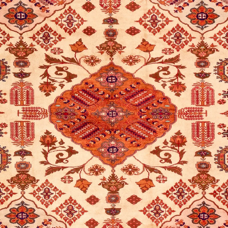Afghan Seide Teppich 217x288cm - Orientteppich - hellrot
